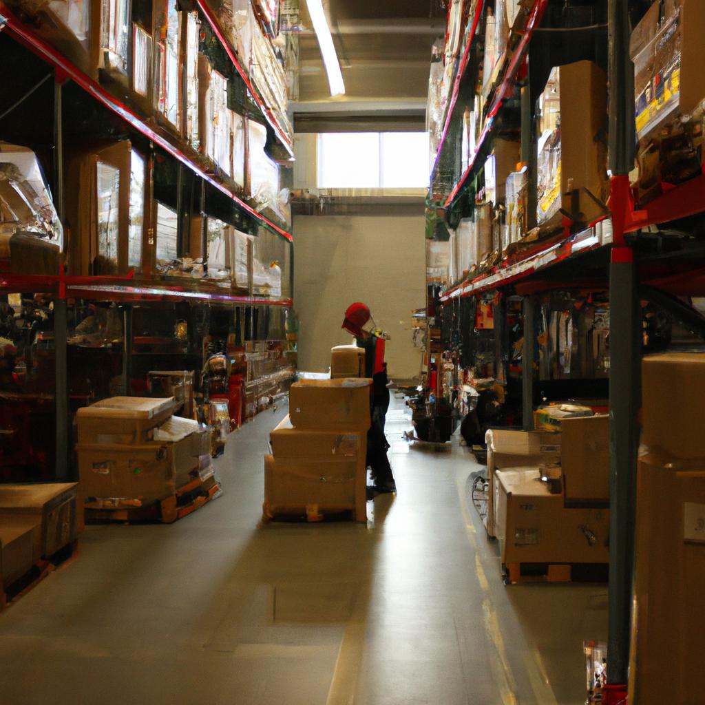 Person working in warehouse operations
